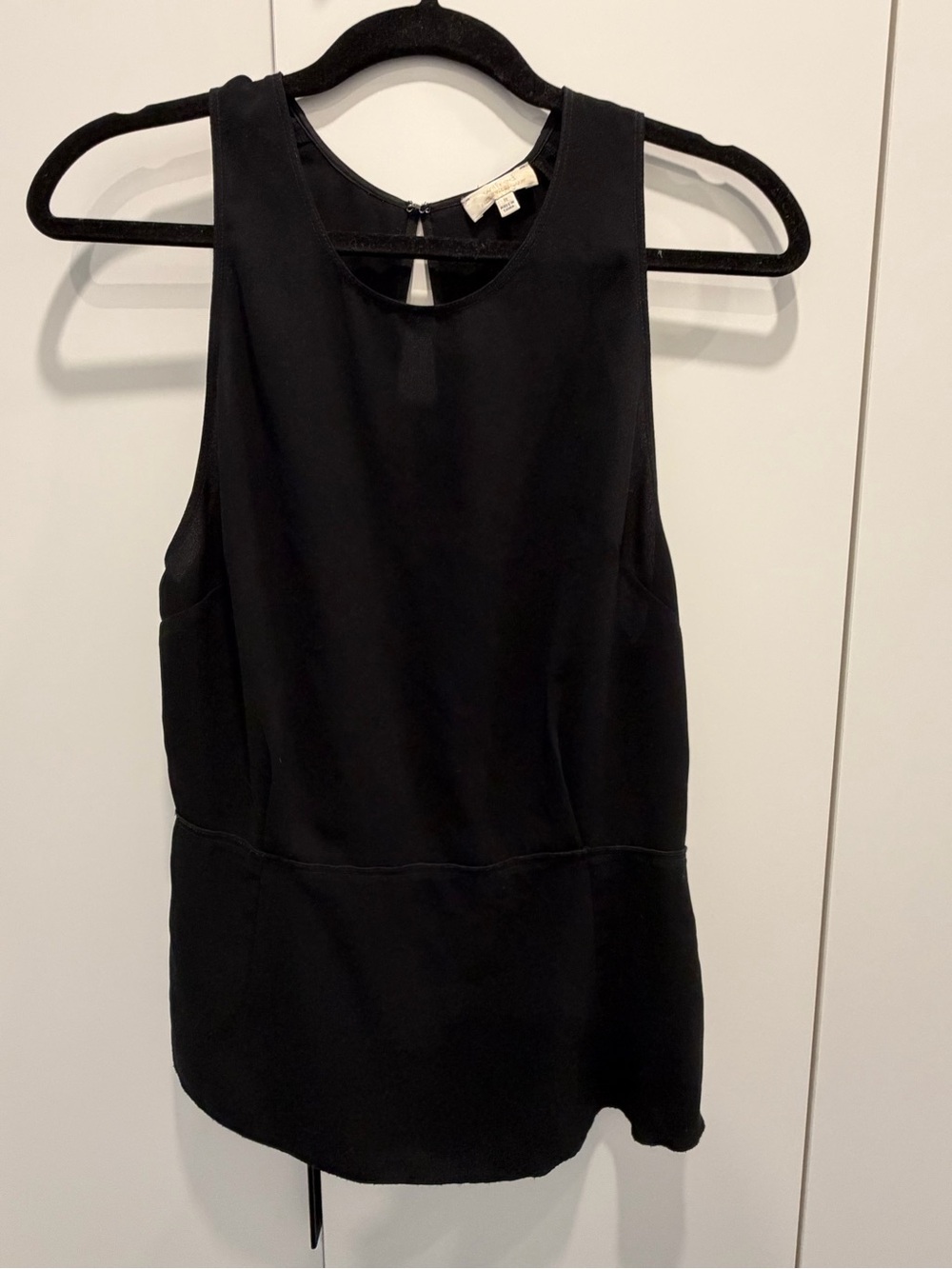 Aritzia Wilfred Black Sleeveless Camisole Top, open/cut out back
